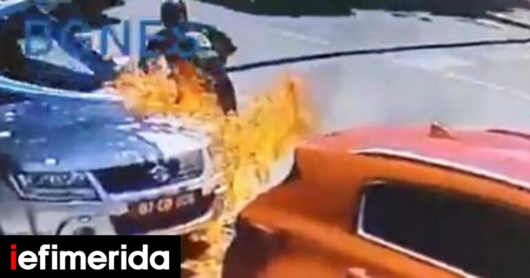 Две возила на бугарската дипломатска мисија во Скопје се во пламен